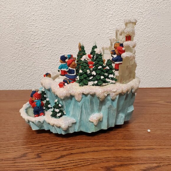 Holiday Decor - SanFrancisco Music Box Company - Rotating Bears on Ice w/Box - Picture 4 of 9
